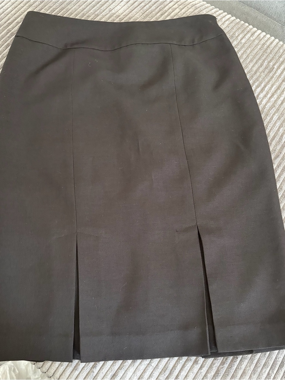 Classic Black Pencil Skirt with Front Slits